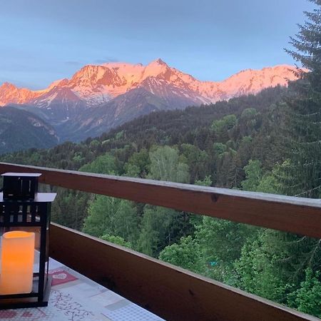 Studio Turquoise Quartier Grattague Vue Montblanc Saint-Gervais-les-Bains Exterior foto