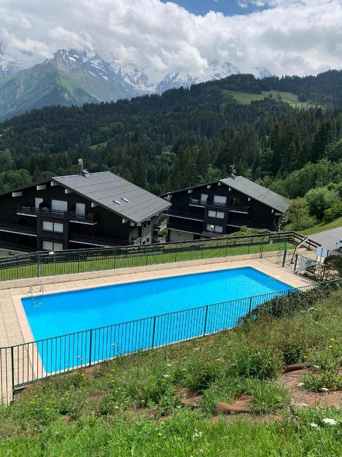 Studio Turquoise Quartier Grattague Vue Montblanc Saint-Gervais-les-Bains Exterior foto