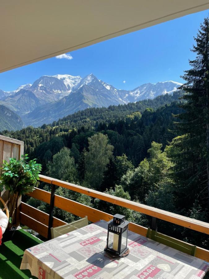 Studio Turquoise Quartier Grattague Vue Montblanc Saint-Gervais-les-Bains Exterior foto