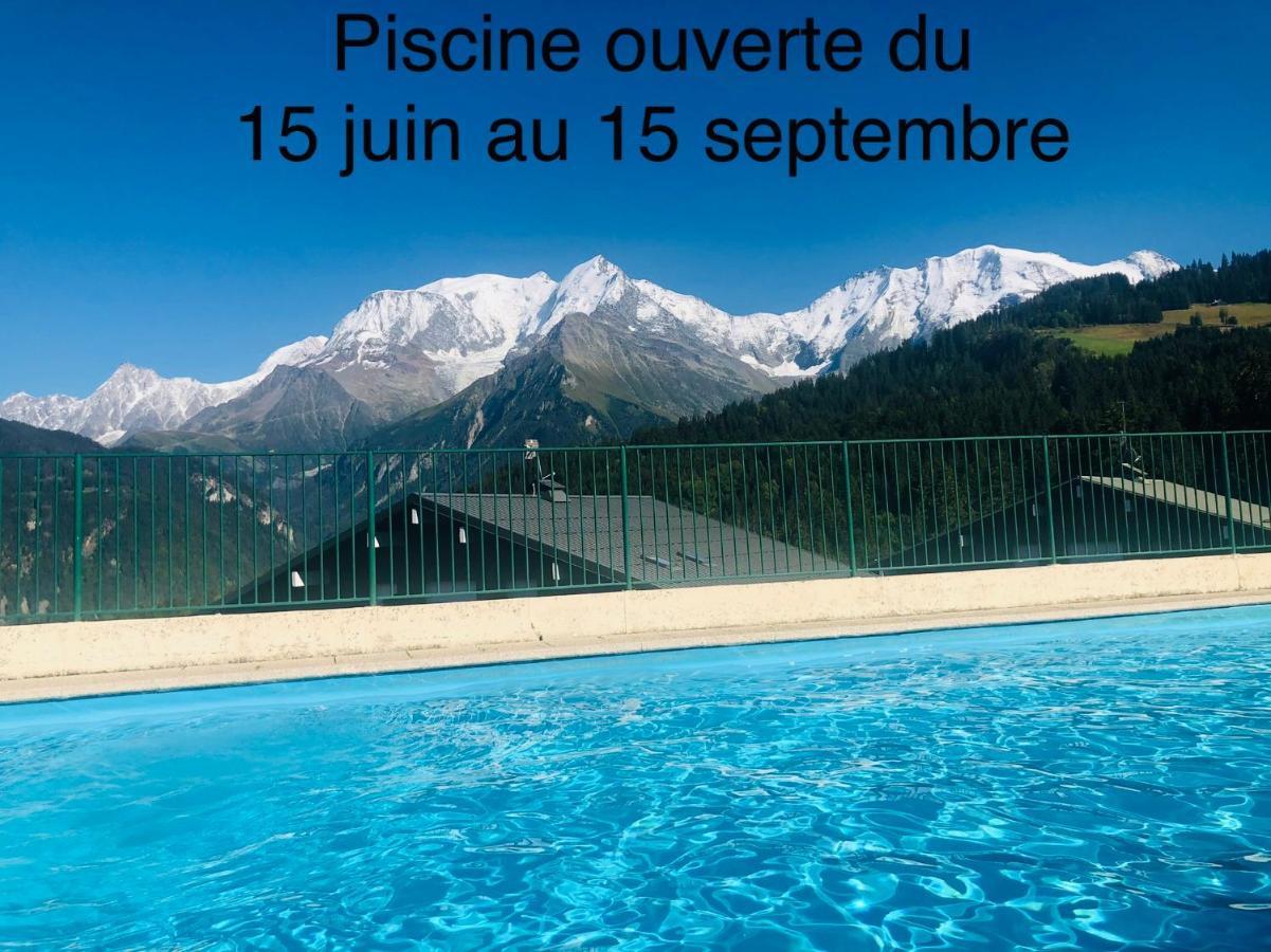 Studio Turquoise Quartier Grattague Vue Montblanc Saint-Gervais-les-Bains Exterior foto